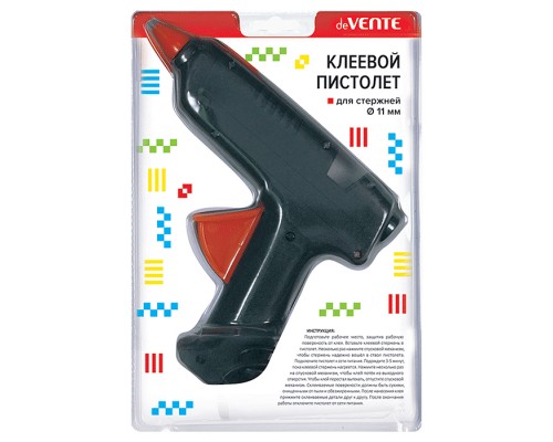 Клеевой пистолет 60 Вт, для стержня Ø 11 мм, 2 стержня в комплекте, в двустороннем блистере