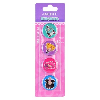 Магнит для доски офисной "NicoNico" &Oslash; 30 мм, 4 шт.