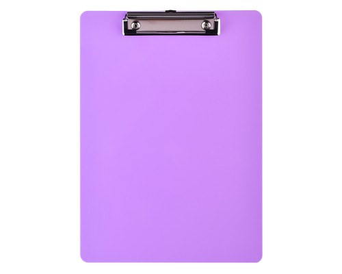 Клипборд пластиковый "Pastel" A4 (225x316 мм) толщина 2 мм, с выдвижным подвесом, в пластиковом пакете, непрозрачный сиреневый