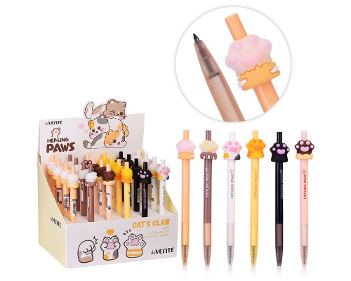 Карандаш вечный автоматический подарочный "Cat Paw" с декоративным элементом, d=2 мм, с наконечником из специального металлического сплава - заменяет 300 обычных карандашей, индивидуальная маркировка, в картонном дисплее, синяя, ассорти 6 дизайн