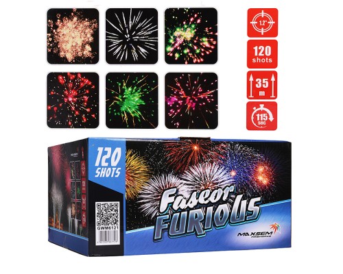 Батарея салютов "Faseor Furious" (1,2" х 120 залп.) * в кор. 1 шт. Срок до 01.02.27
