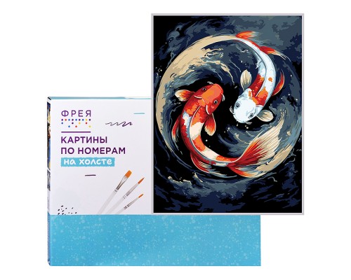 Набор для раскрашивания по номерам 40х30 "Японские карпы"