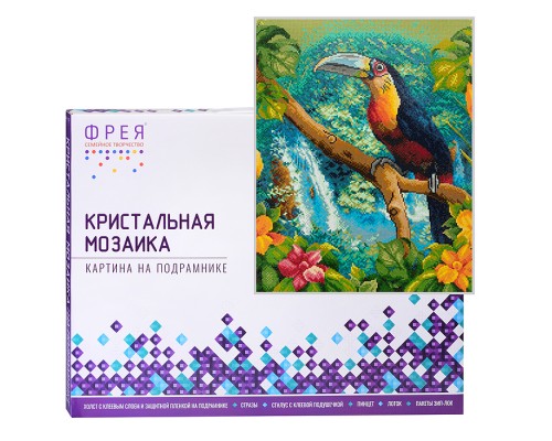 Кристальная (алмазная) мозаика на подрамнике 40х50 "У истока Амазонки"