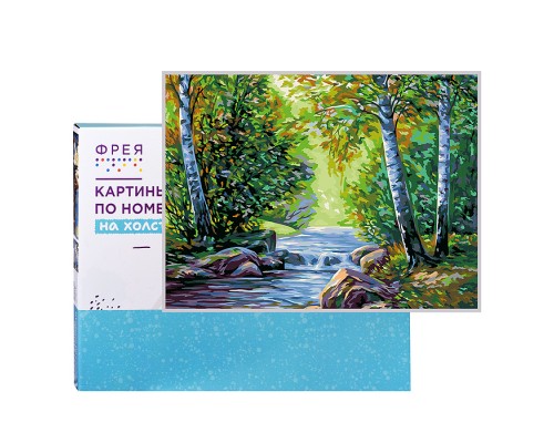 Набор для раскрашивания по номерам 50х40 "Река в лесу"