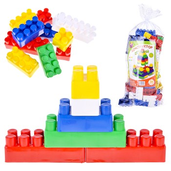 Конструктор детский большой (96 дет.) в пакете