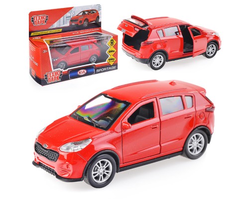 Машина металл. Kia Sportage 12см,(открыв. двери, красный) инерц., в коробке