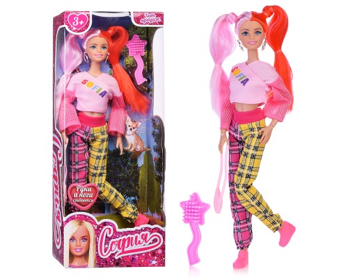 Кукла София 29 см, (руки и ноги сгиб, акс,)в коробке