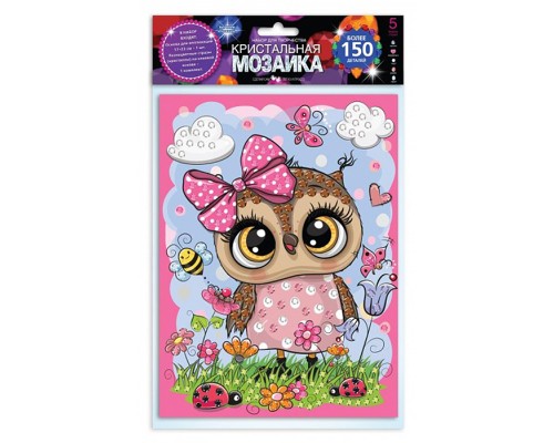 Кристальная мозаика 17*23 см., "Сова"