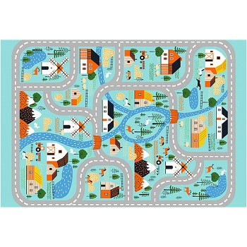 Ковер "Деревенька" дет. 1х1,5 прямоугольный TPR (прорезиненный)