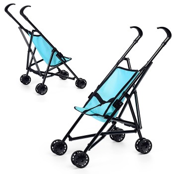 Коляска для кукол трость, прогулочная, цвет голубой