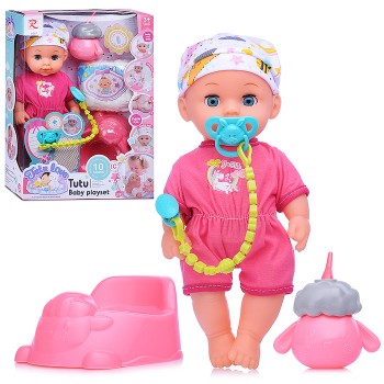 Пупс с аксессуарами "Сьюзи" со звуком, пьёт, писает, в коробке