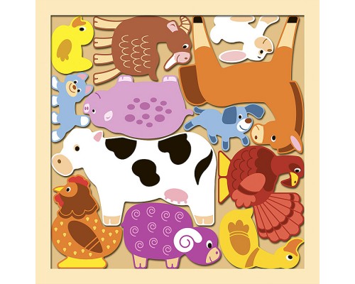 Развивающая игра "Ферма. Деревяшки-развивашки" (Step Kids)