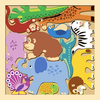 Развивающая игра "Зоопарк. Деревяшки-развивашки" (Step Kids)