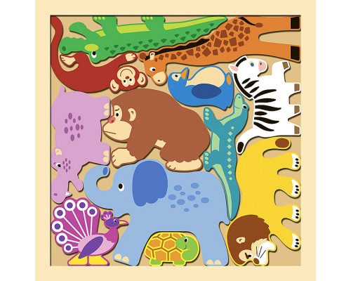 Развивающая игра "Зоопарк. Деревяшки-развивашки" (Step Kids)