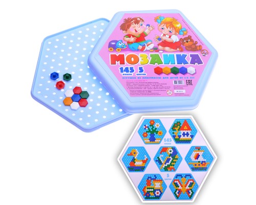 Мозаика 145 шестигранных фишек