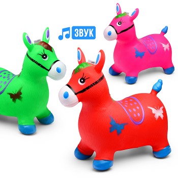 Прыгун "Лошадка черный хвост" со звуком
