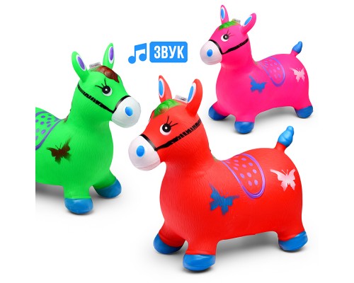 Прыгун "Лошадка черный хвост" со звуком