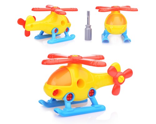 Конструктор-транспорт "Вертолёт" (16 элементов) (в пакете)