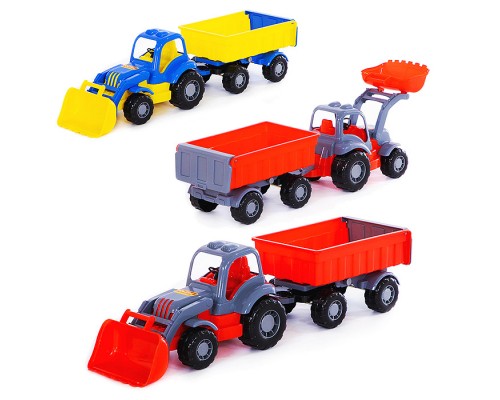 Силач , трактор с прицепом №1 и ковшом