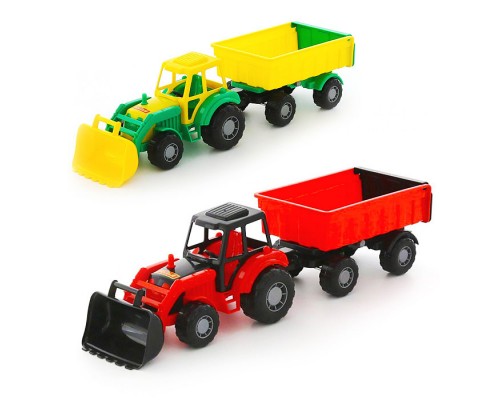 Мастер, трактор с прицепом №1 и ковшом