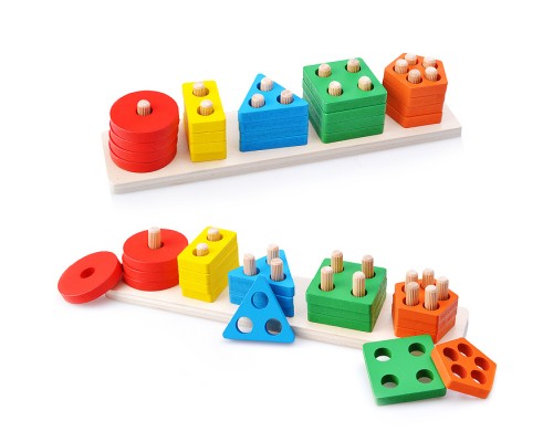 Логическая пирамидка "Геометрик" 5 форм