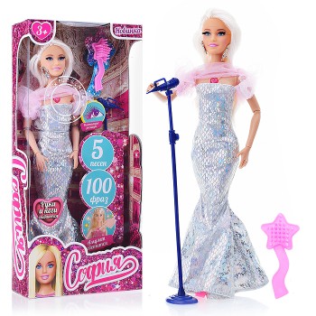 Кукла София 29 см, руки и ноги сгибаются, озвуч 100 фраз,