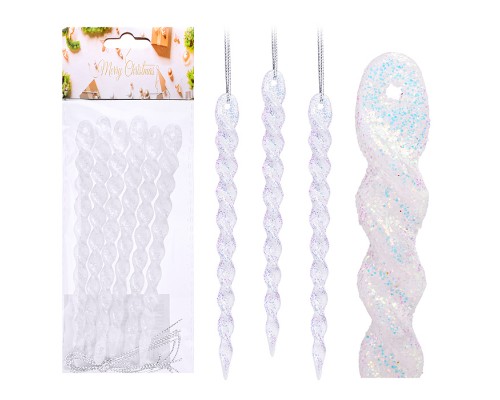 Набор новогодних украшений "Льдинки счастья" (6шт х 13 см)