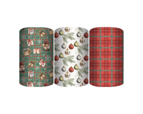 Упаковочная бумага НГ "Классика" в ассортименте, рулон в термоусадочной пленке, 70х100см.