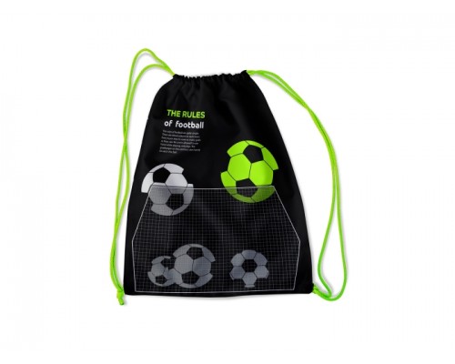 Мешок для обуви "Футбол" 1 отделение, 370х470мм, петля для подвеса, полиэстер, 210 ден