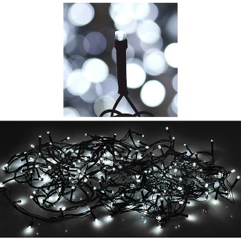 Электрогирлянда светодиодная 10 м, 200 ламп, холодный в пакете