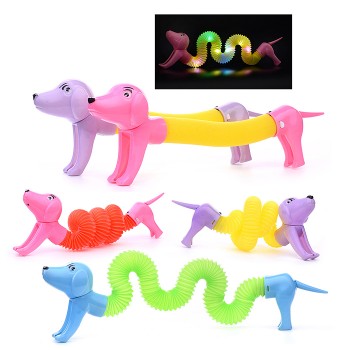 Игрушка-антистресс "Такса" свет (32 см.) в пакете