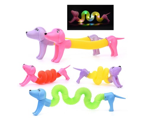 Игрушка-антистресс "Такса" свет (32 см.) в пакете