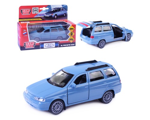 Машина металл LADA 111, 12 см, (двери, багаж., голуб.,) инерц., в коробке