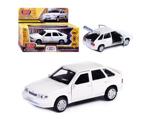 Машина металл LADA -2114 "Samara" 12 см, (двер, баг, белый) инерц., в коробке