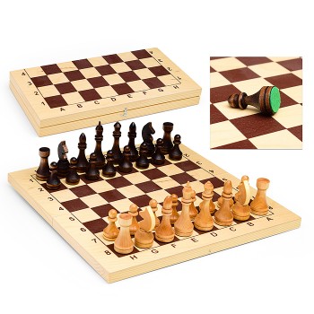 Шахматы утяжеленные гроссмейстерские деревянные с деревянной доской