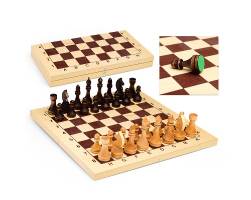 Шахматы утяжеленные гроссмейстерские деревянные с деревянной доской