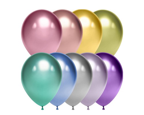 Шар (12''/30 см) Ассорти, хром, 50 шт.