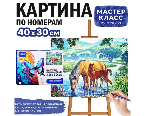 Набор для рисования "Картина по номерам 30х40 см. Семейная прогулка"