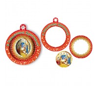 Складной новогодний шарик "С Рождеством Христовым" (3 элемента)