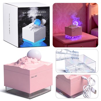 Светильник-увлажнитель "Луна" цвет розовый, в коробке