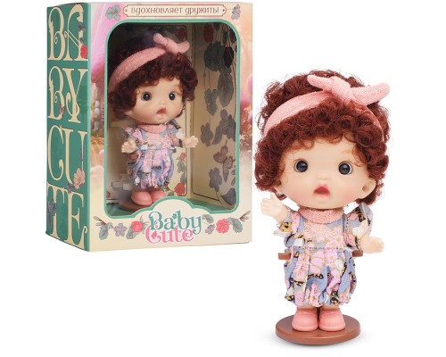 Виниловая кукла Baby Cute с бантиком, 10 см