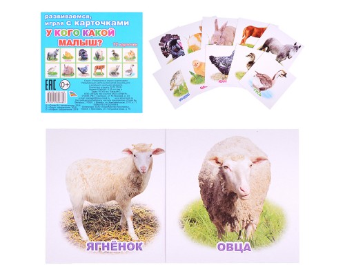 Развивающие карточки. ЕП. У кого какой малыш? 0+