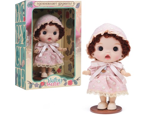 Виниловая кукла Baby Cute Maxi с подставкой, 18 см