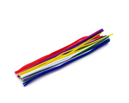 Проволока пушистая Шенил для творчества 0,3x30 см, 30 шт, ассорти цветов, в пластиковом пакете с блистерным подвесом