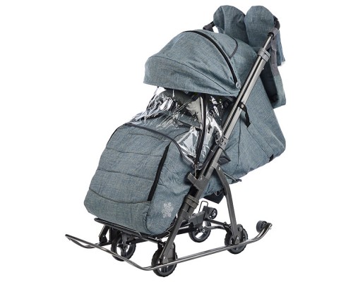 Санки-коляска Кидс 3-3С (серый джинс)