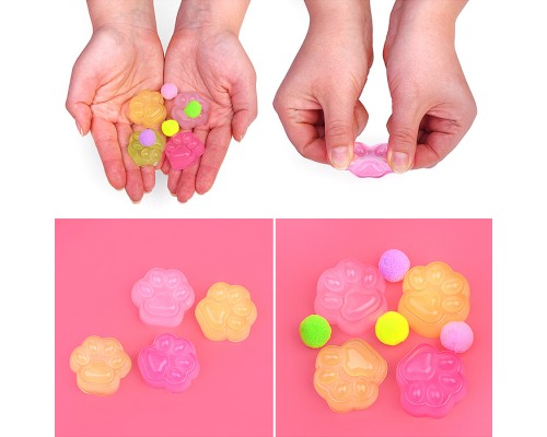Игрушка - Антистресс "Лапка" гелевая, с шариками, в пакете