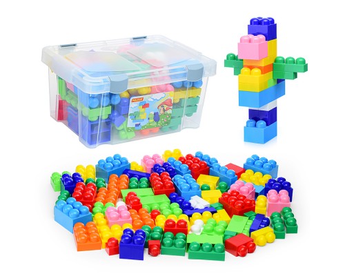 Конструктор "Великан" (74 элемента в контейнере)