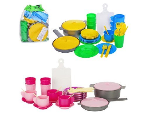 Набор детской посуды в рюкзаке 38 пред.