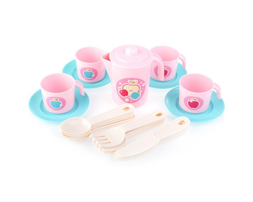 Набор детской посуды "Анюта" на 4 персоны (V4) (22 элемента) (в сеточке)