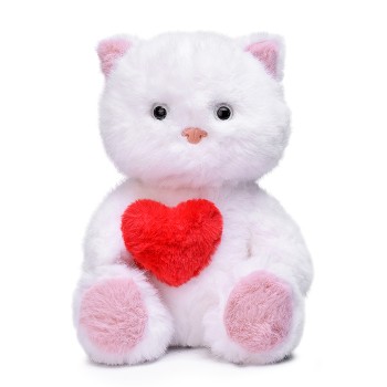 Мягкая игрушка "Кошка" с сердцем,22 см.